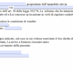 Lettera di Prelazione Vendita Immobile